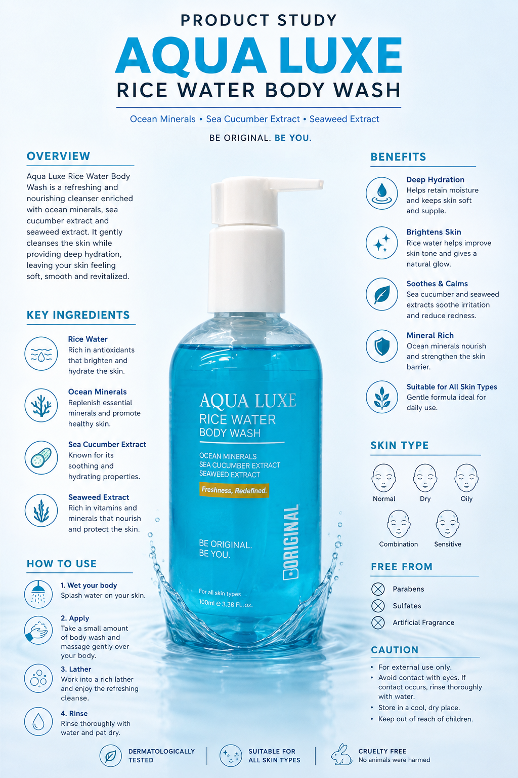 Rice Water Body Wash (Aqua Luxe)