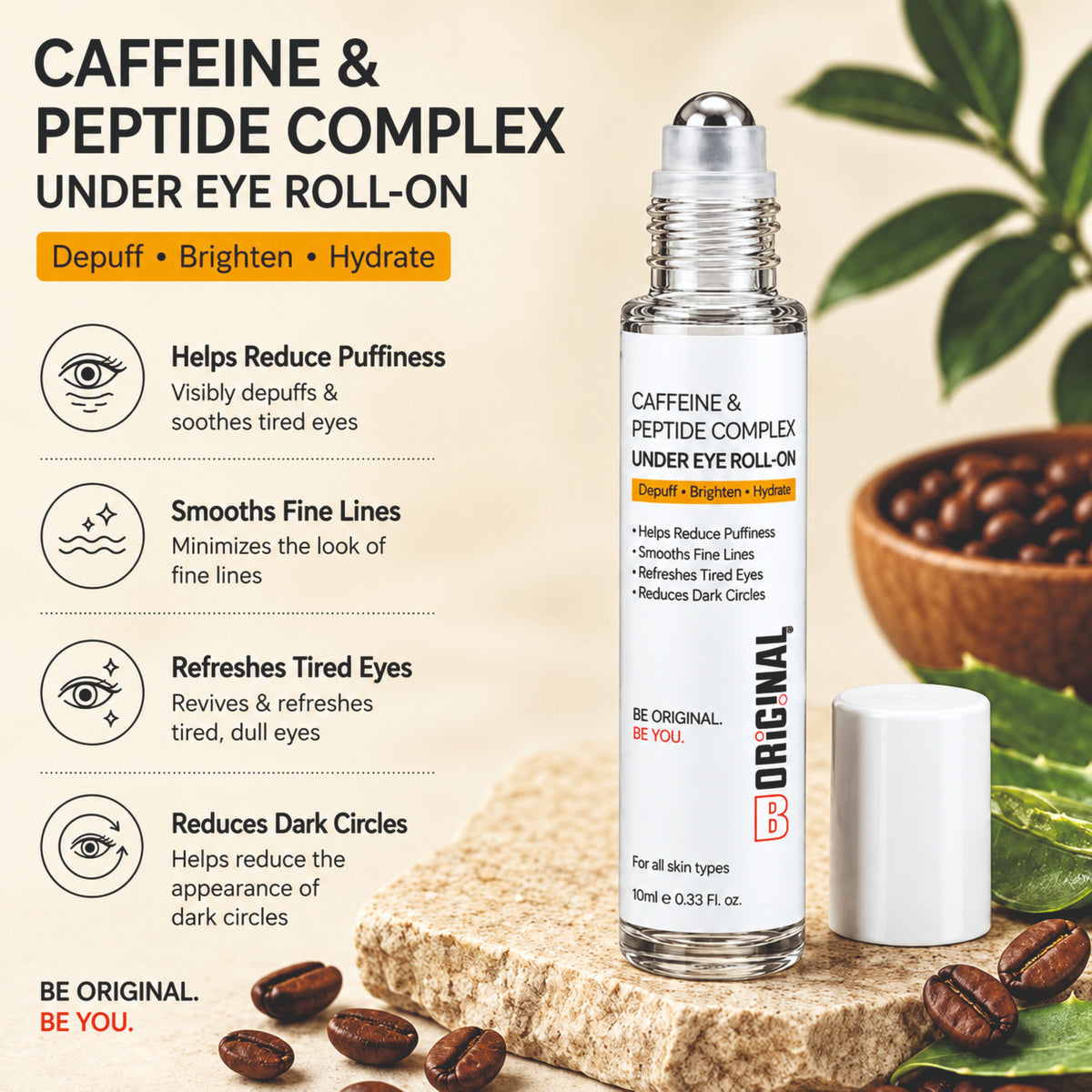 CAFFEINE & PEPTIDE COMPLEX UNDER EYE ROLL-ON