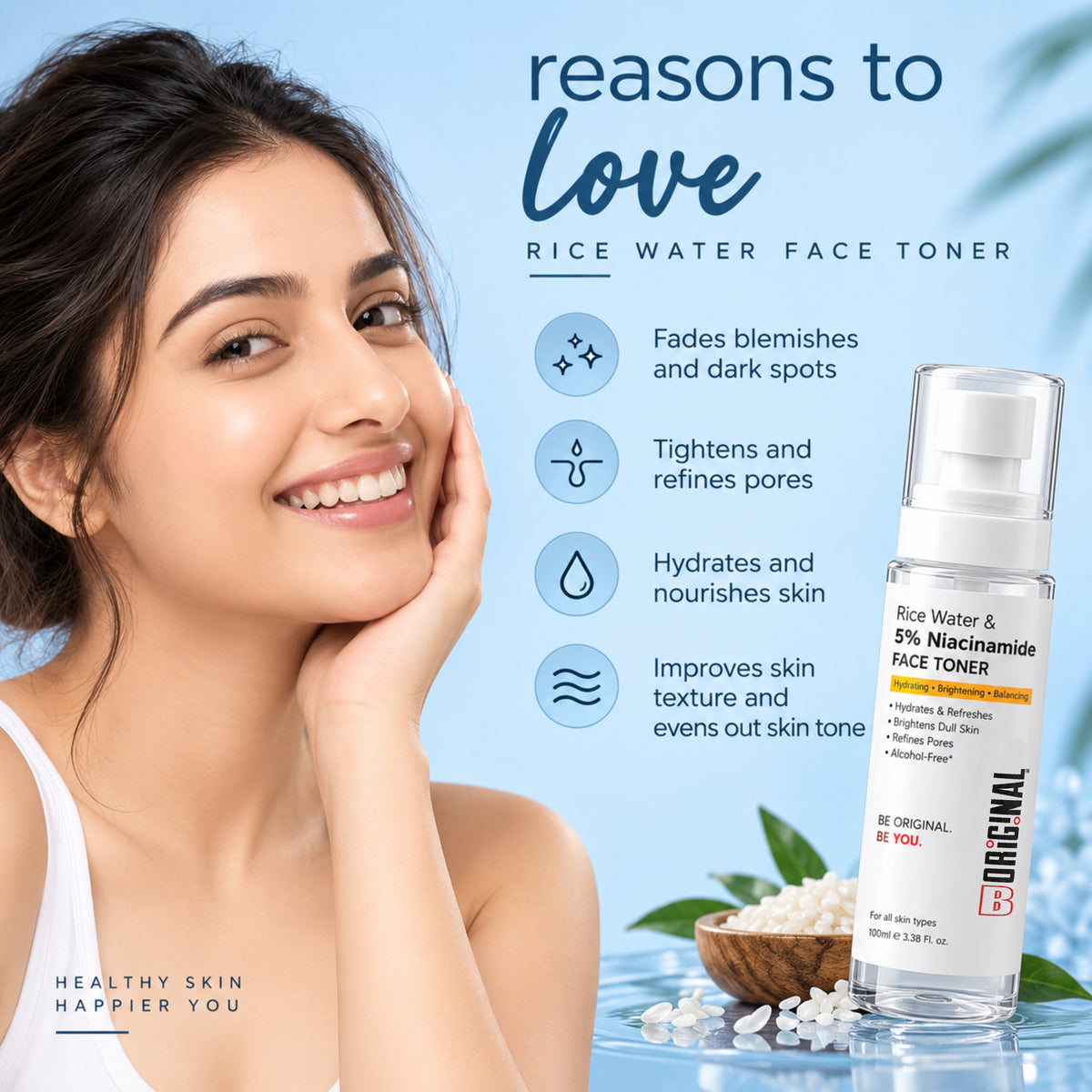 RICE WATER & 5% NIACINAMIDE FACE TONER