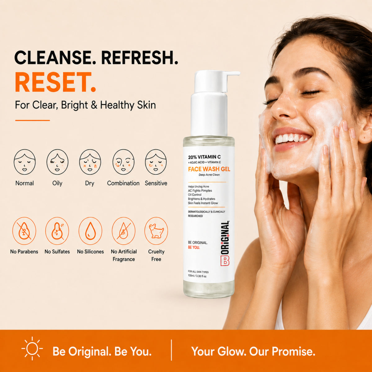 20% Vitamin C Extra Brightening Facewash Gel